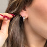 Two tone Circle hoop earrings - ShopSpoiled