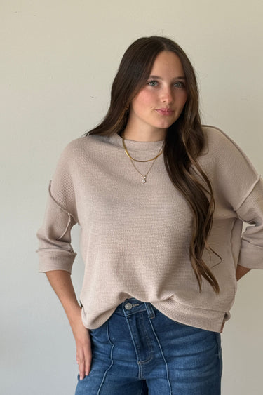 Waffle Knit Top - ShopSpoiled