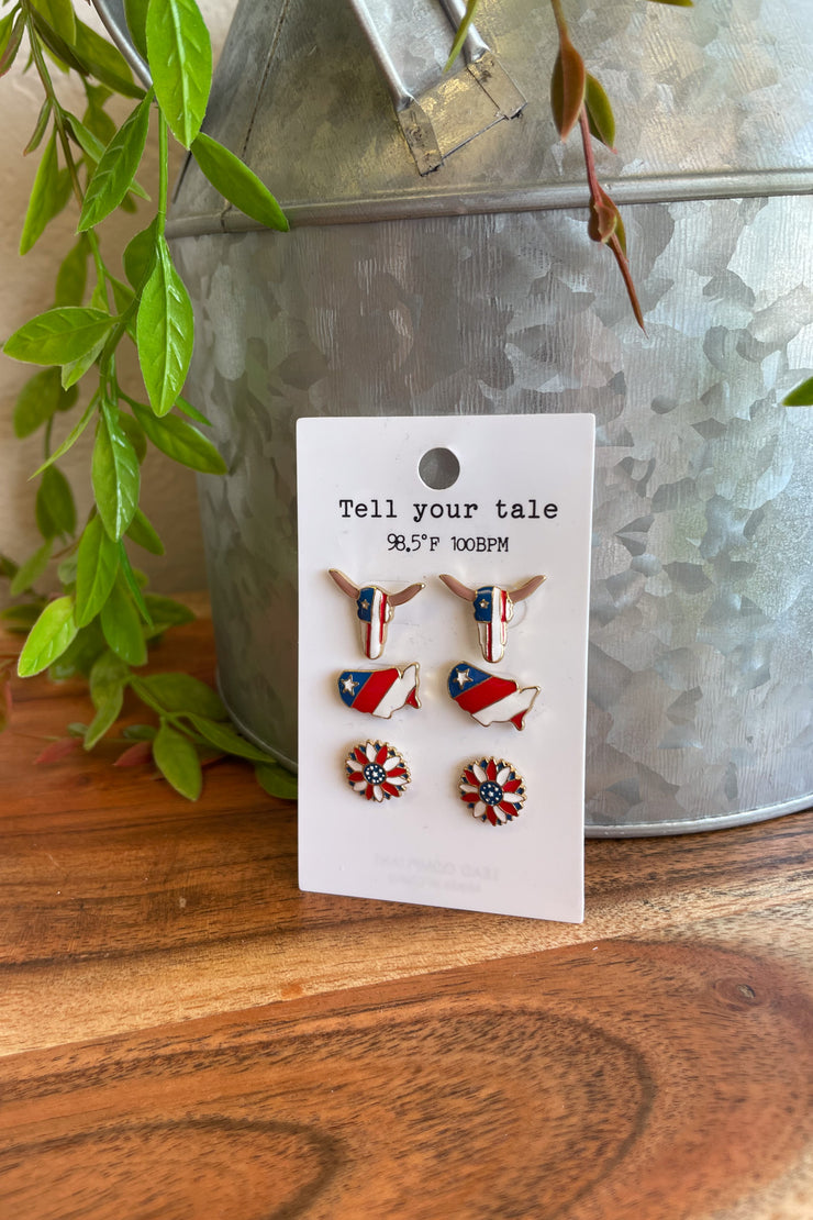 American Made Earring Set - ShopSpoiled