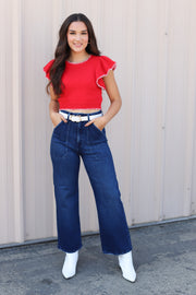 Ruffled Me Up Top - Shop Spoiled Boutique 