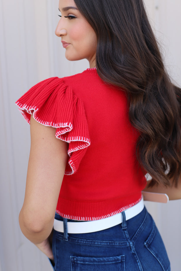 Ruffled Me Up Top - Shop Spoiled Boutique 