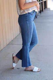 Tonya Crop Flare Jeans - ShopSpoiled