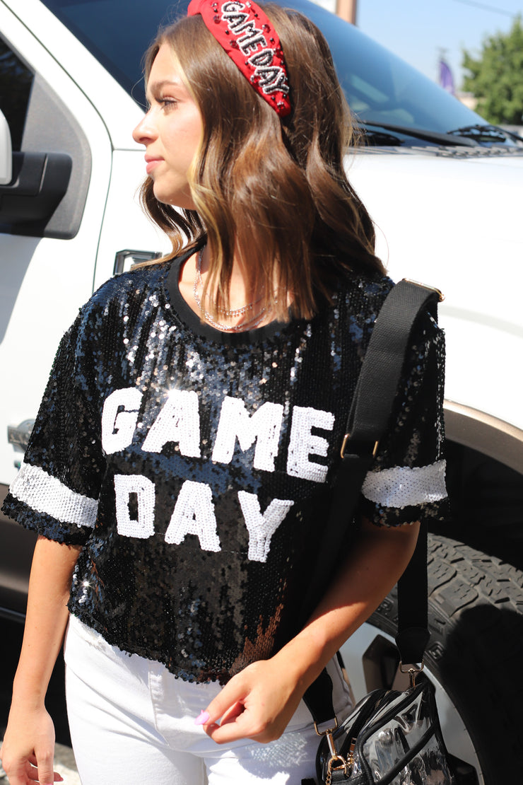 Game Day Cropped Tee - ShopSpoiled