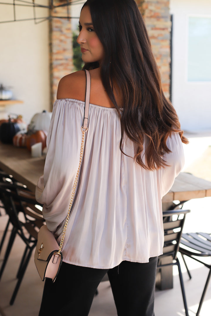 Forever Mine Top in Champagne - ShopSpoiled