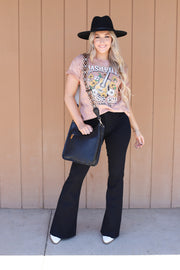 Frankie Flare Jeans: Black - ShopSpoiled