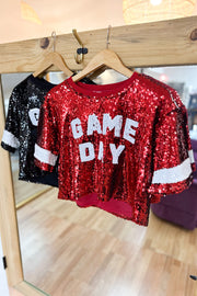 Game Day Cropped Tee - ShopSpoiled
