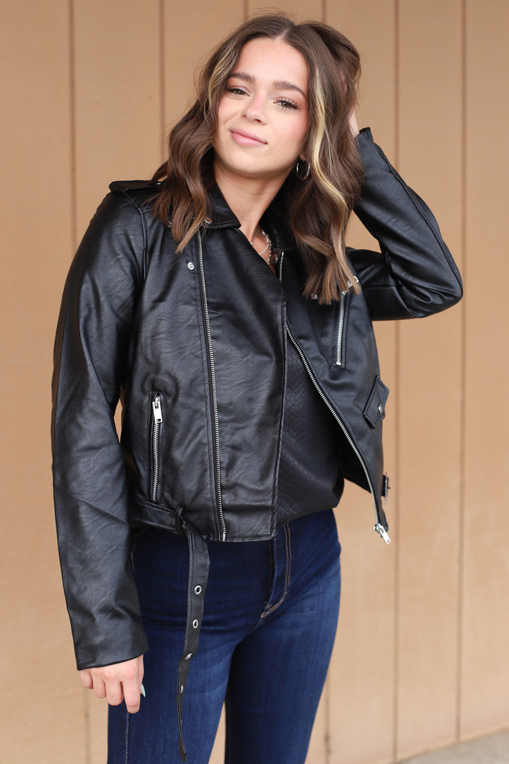 Something To See Leather Jacket - ShopSpoiled