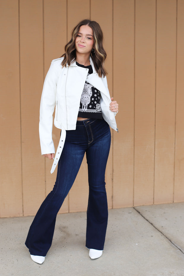 Something To See Leather Jacket - ShopSpoiled