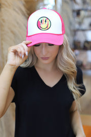 Lightning Smiley Face Trucker Hat - ShopSpoiled