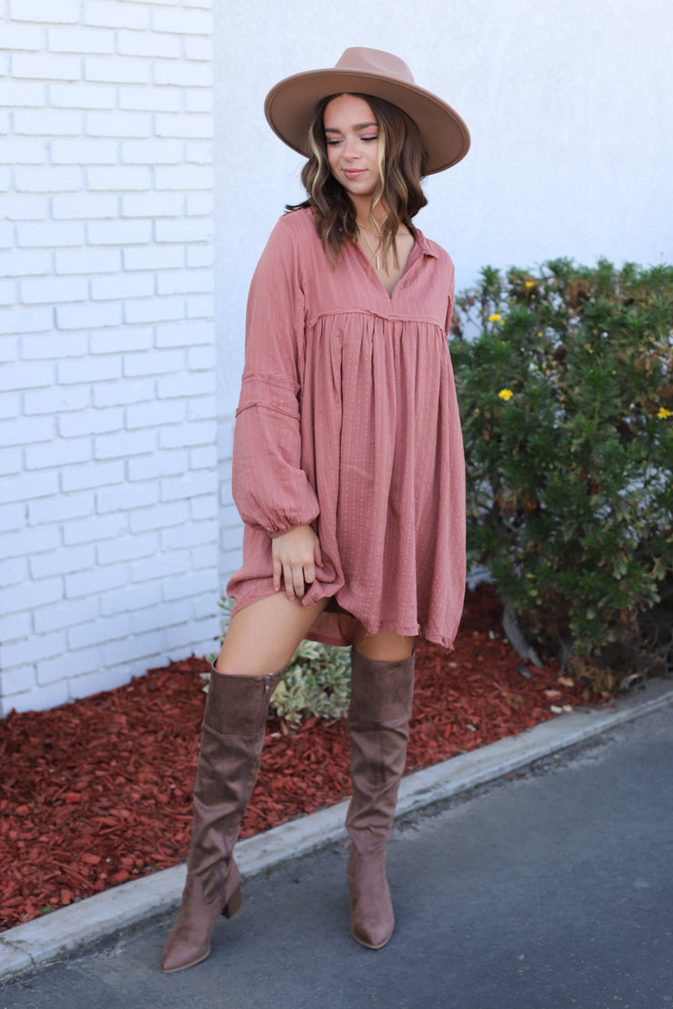 Uptown Girl Long Sleeve Dress - ShopSpoiled