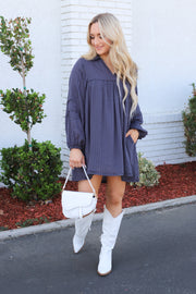 Uptown Girl Long Sleeve Dress - ShopSpoiled