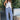 Navy Stripe Barrel Jeans - ShopSpoiled