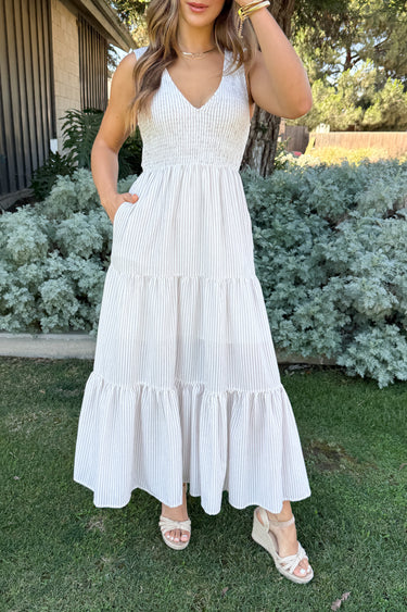Easy Living Stripe Midi Dress - ShopSpoiled