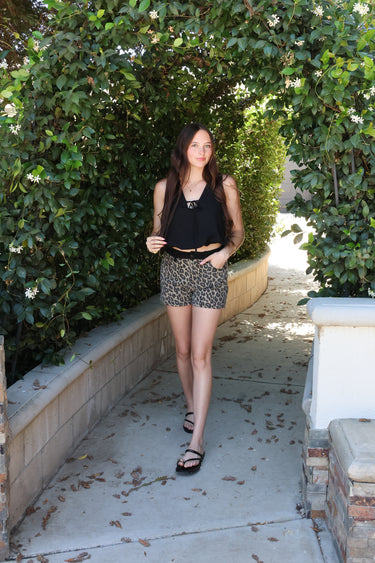 Lacey Leopard Shorts - ShopSpoiled