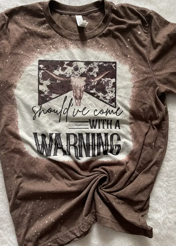 Warning Bleached Tee - ShopSpoiled