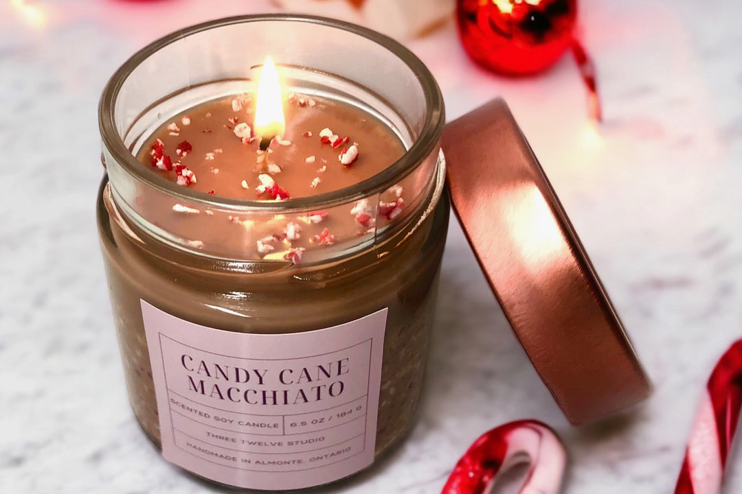 Candy Cane Macchiato Candle - ShopSpoiled