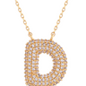 Rhinestone Bubble Initial Necklace - ShopSpoiled
