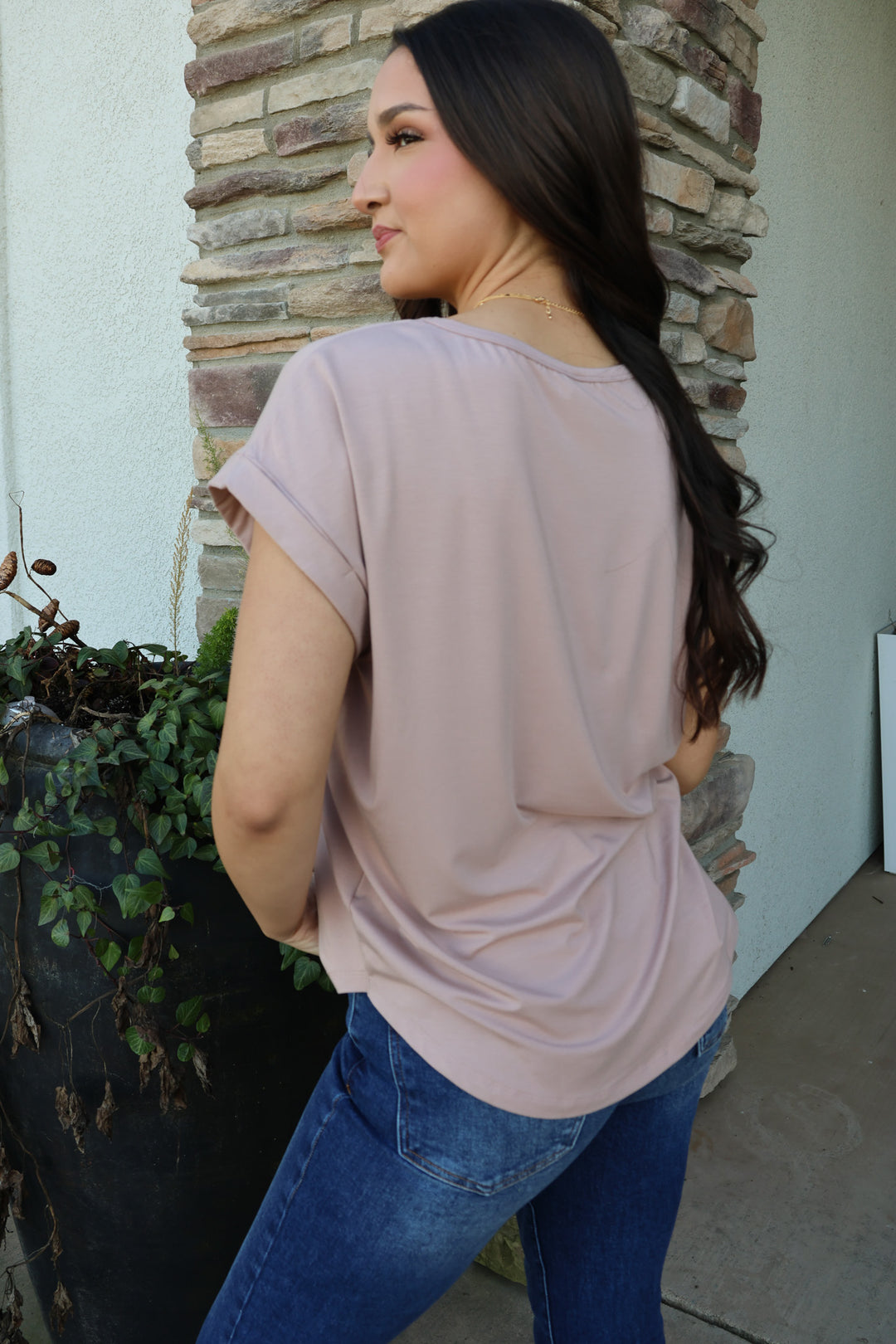 Never Let Me Down Top In Taupe - ShopSpoiled