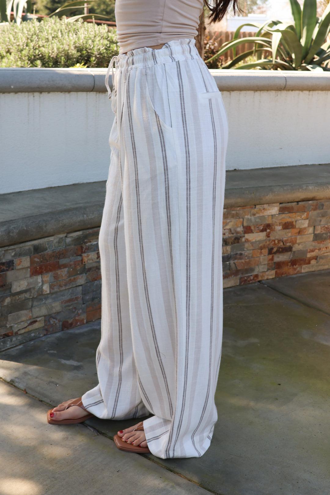 Slow Down Time Linen Pants - ShopSpoiled
