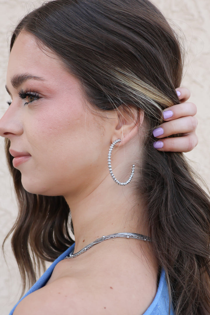 Bring The Party Earrings in Silver - ShopSpoiled