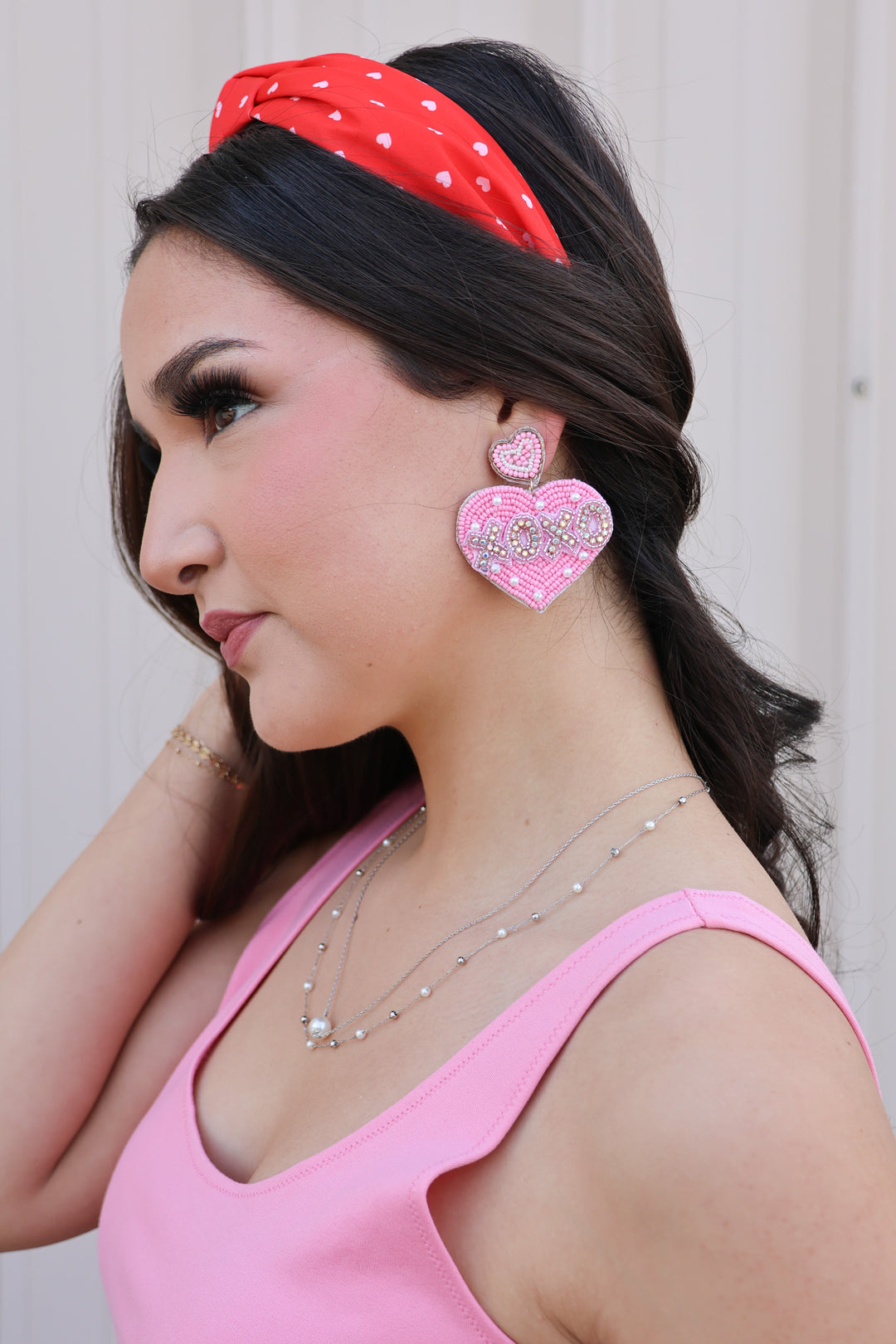 XOXO Earrings In Pink - ShopSpoiled