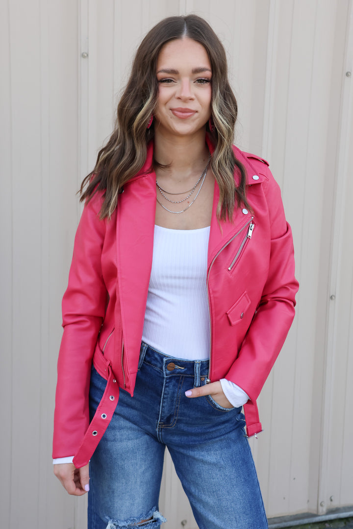 Something To See Leather Jacket - ShopSpoiled
