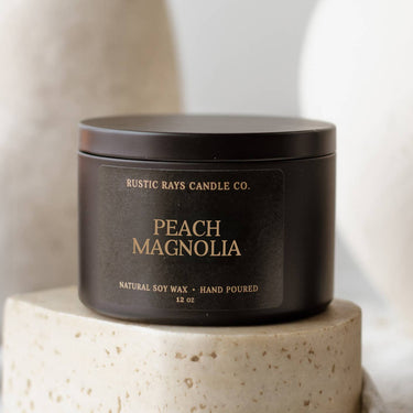 Peach Magnolia 12 oz Soy Candle - ShopSpoiled
