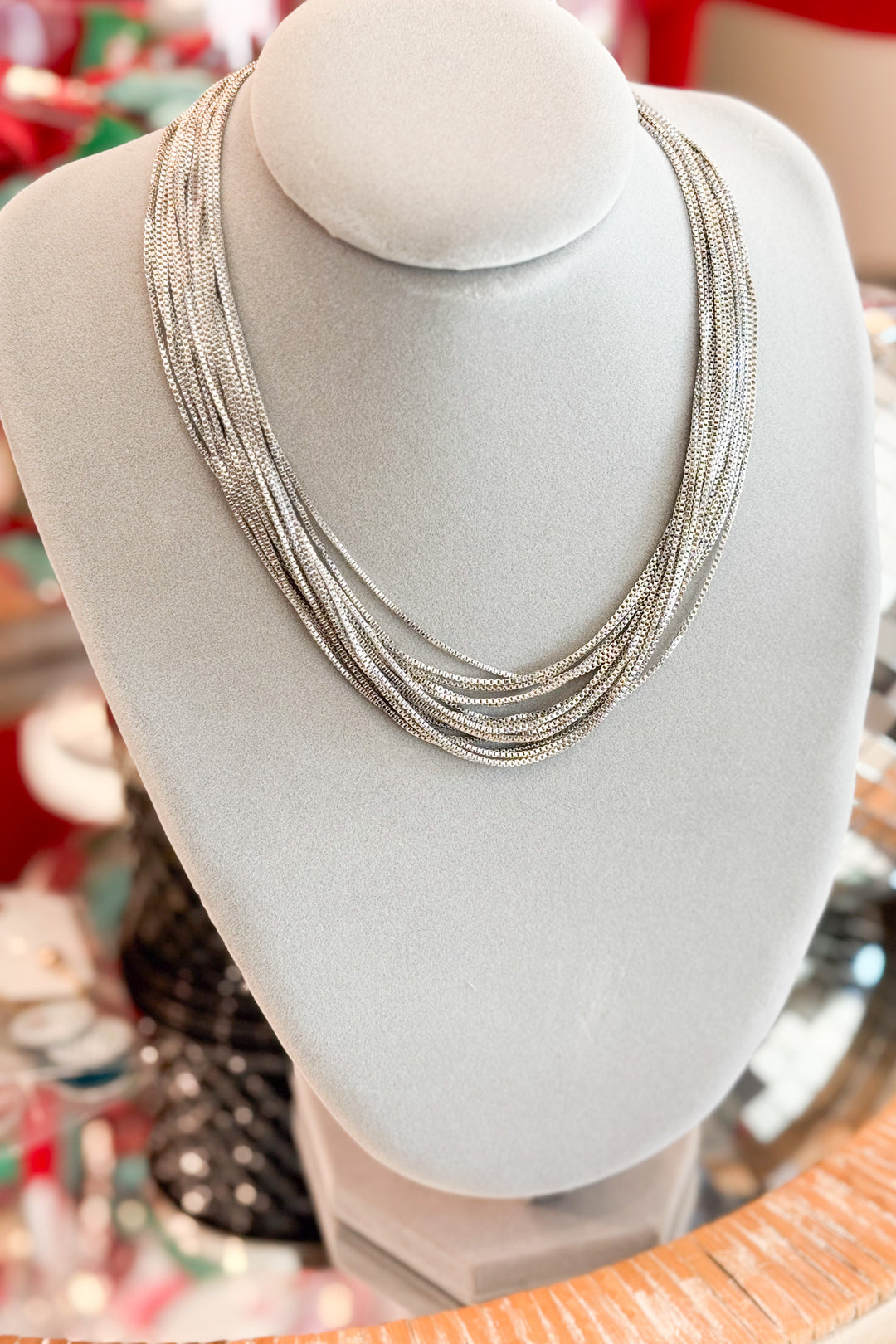 Statement Maker Necklace In Silver - ShopSpoiled