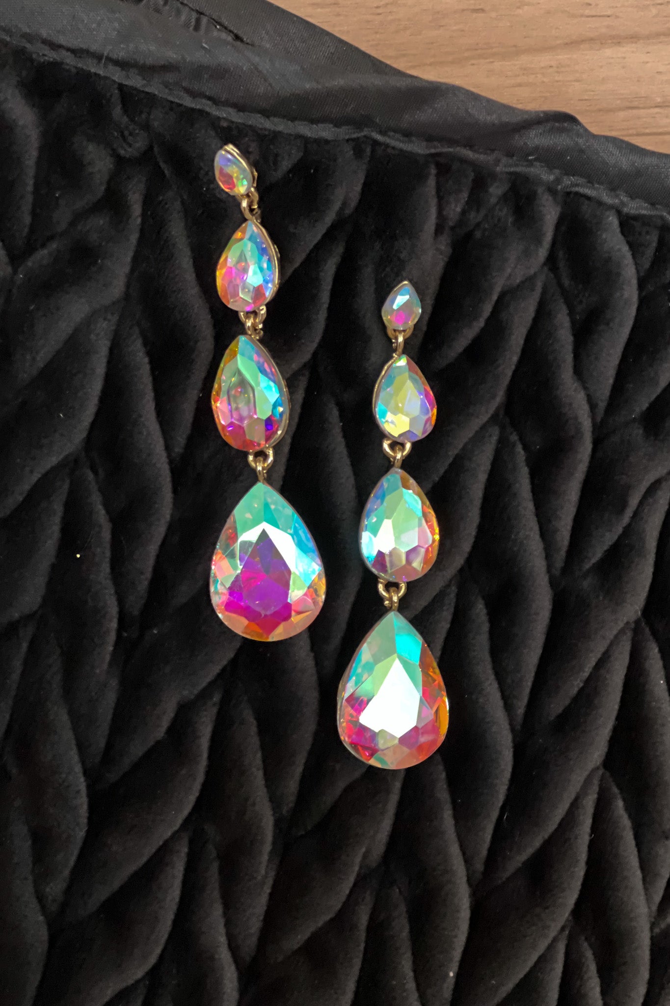 Iridescent earrings discount