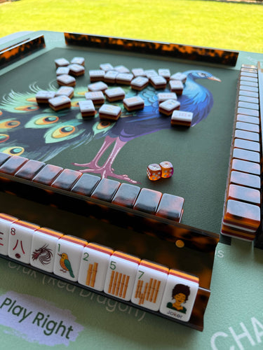Jade Peacock Mahjong Mat - ShopSpoiled