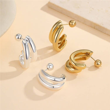 Double-Hoop Huggie Earring - ShopSpoiled