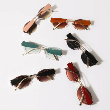 Classic Slim Oval Metal Frame Sunglasses - ShopSpoiled