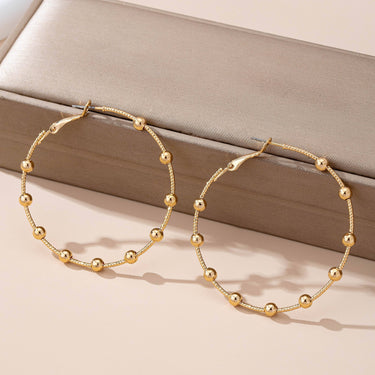 Classic Gold Ball Hoop Earrings - ShopSpoiled