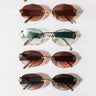 Classic Slim Oval Metal Frame Sunglasses - ShopSpoiled
