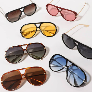Tinted Lenses Retro Aviator Sunglasses - ShopSpoiled