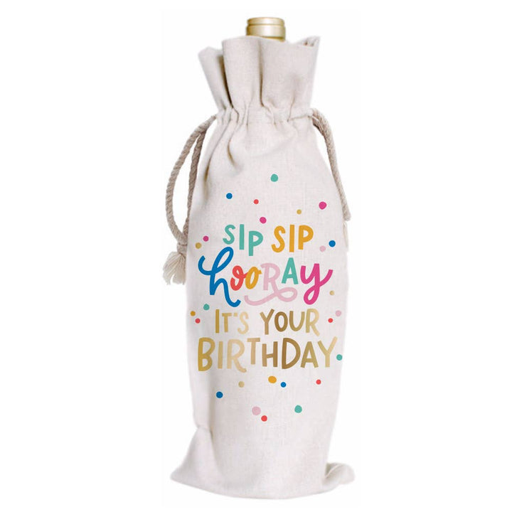 Sip Sip Hooray Wine Bottle Bag - ShopSpoiled