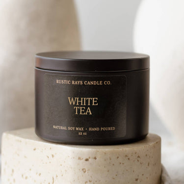 White Tea 12 oz Soy Candle - ShopSpoiled