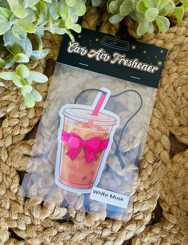 Iced Coffee with Bow Air Freshener - ShopSpoiled