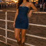 Strapless Mini Denim Dream Dress - ShopSpoiled