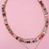 Beaded Heart Charm Necklace - ShopSpoiled