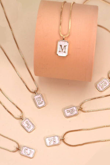 Pearl Initial Necklace - ShopSpoiled