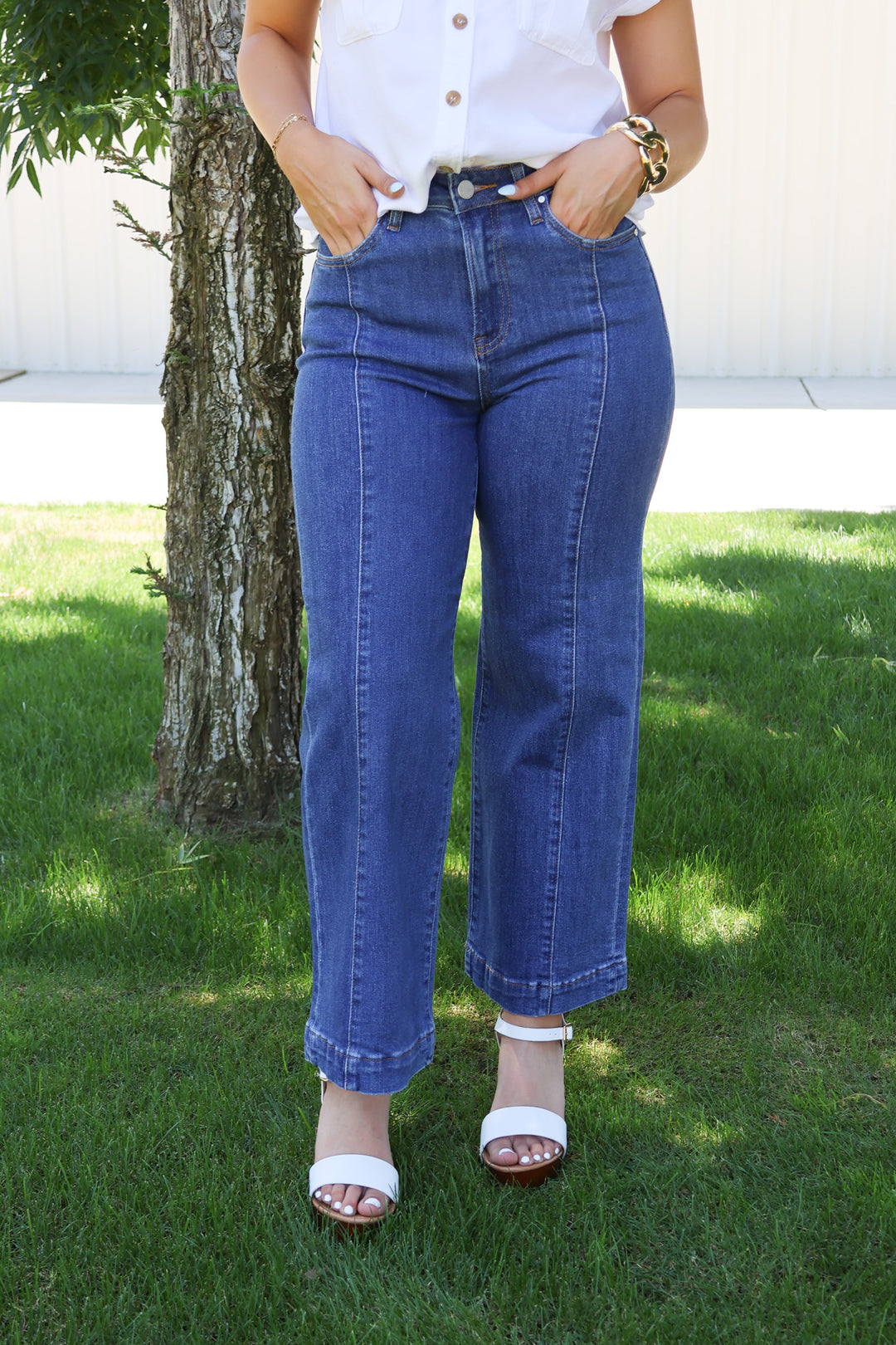 Abby Jeans in Dark Wash - ShopSpoiled