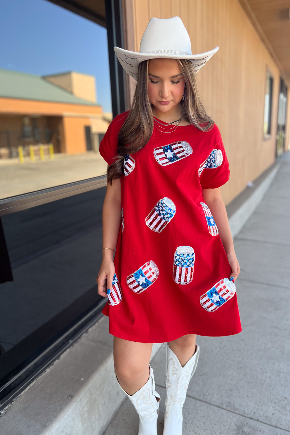 Party In The USA T-Shirt Dress - ShopSpoiled