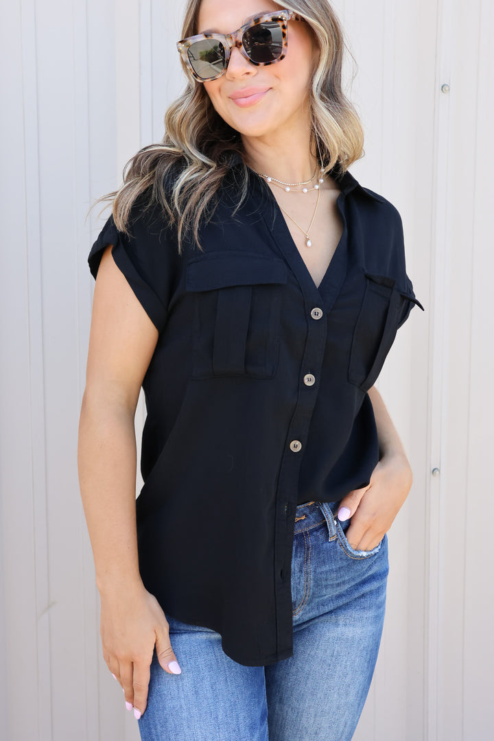 Timeless Vibes Top In Black - ShopSpoiled