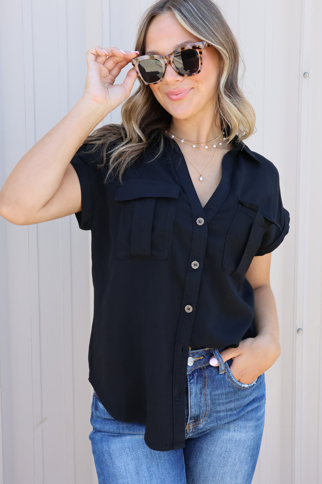 Timeless Vibes Top In Black - ShopSpoiled