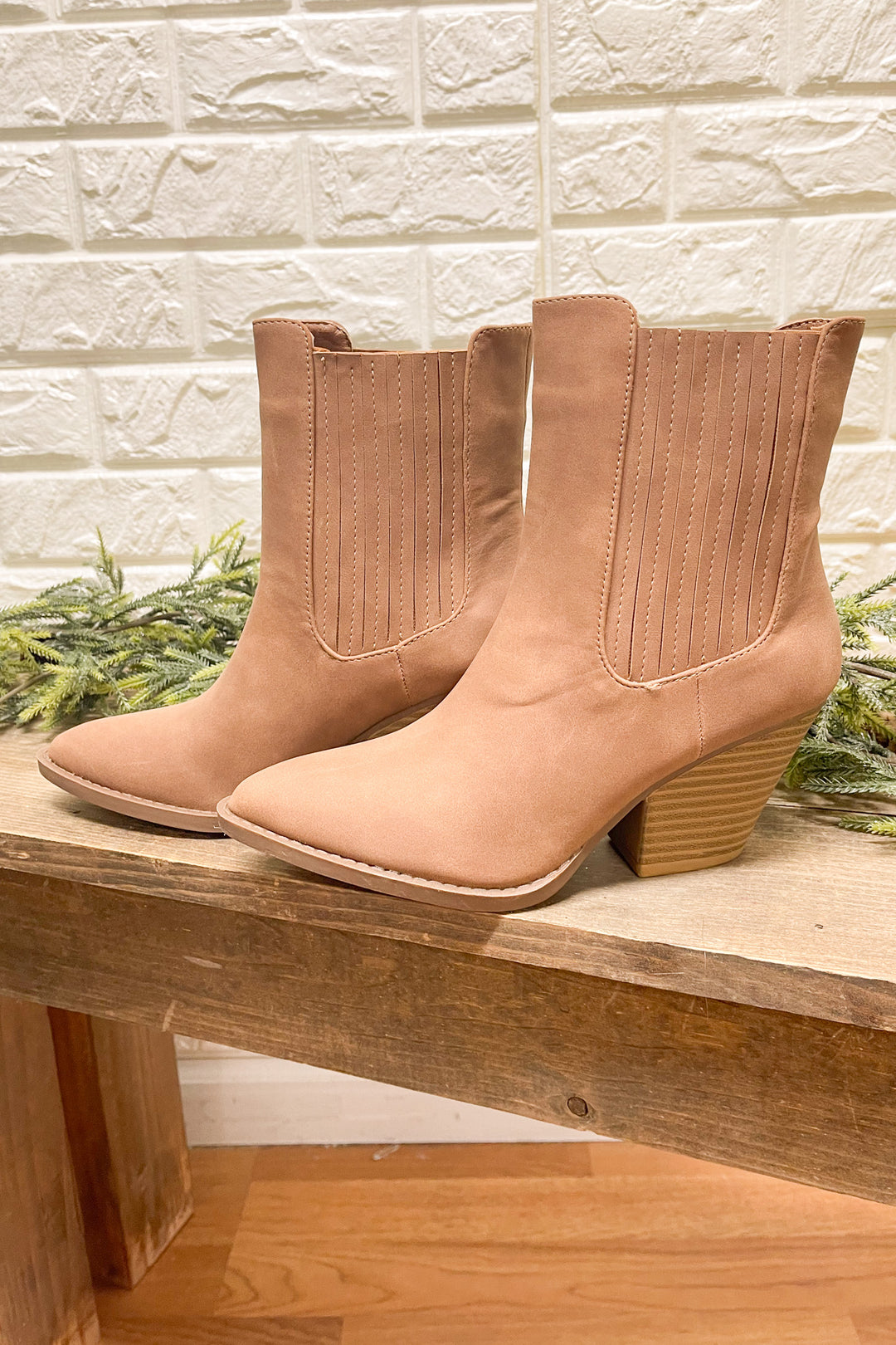 Tan River Booties - ShopSpoiled