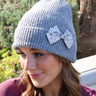 CC Glitter Bow Beanie - ShopSpoiled