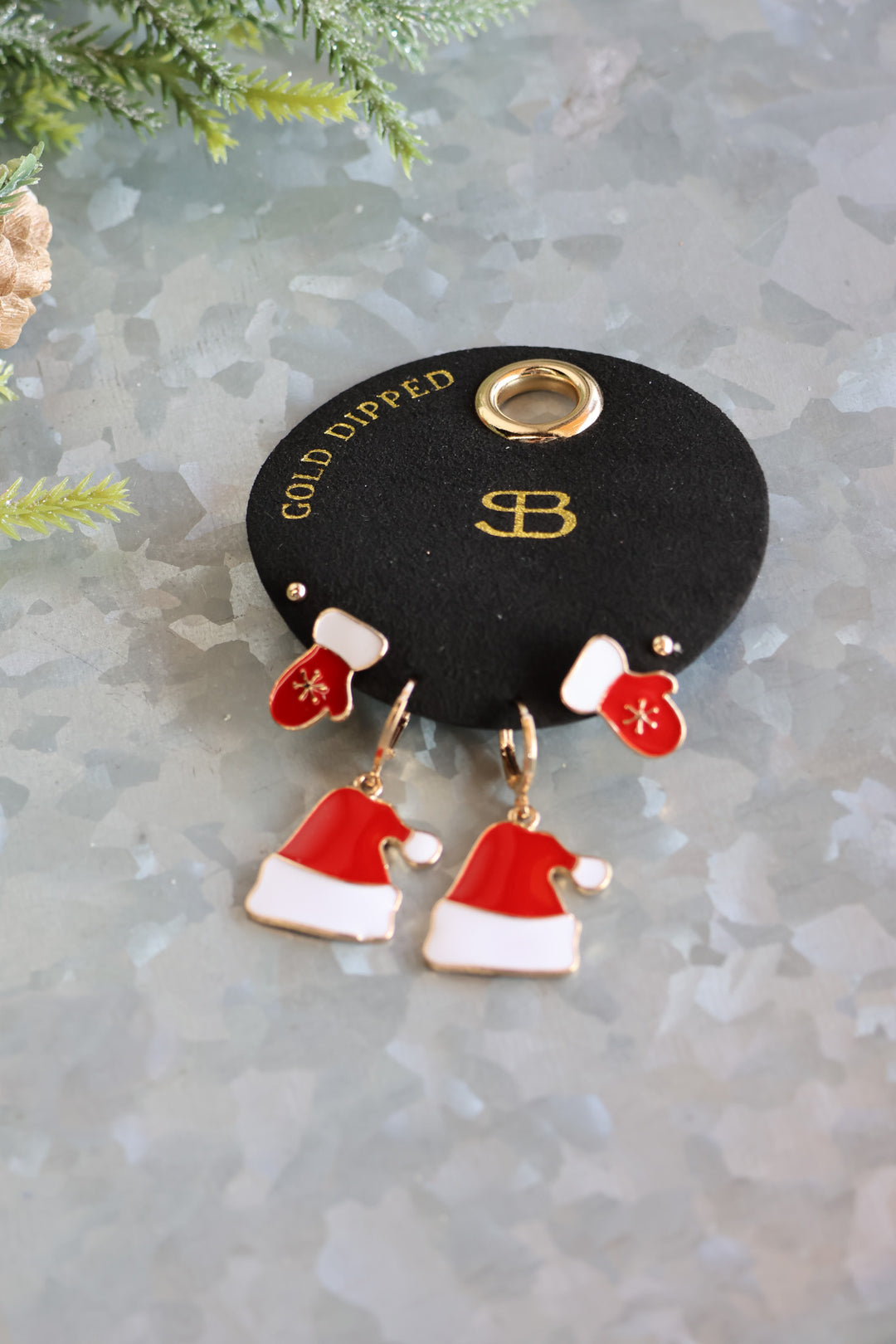 Santa Hat Earring Set - ShopSpoiled