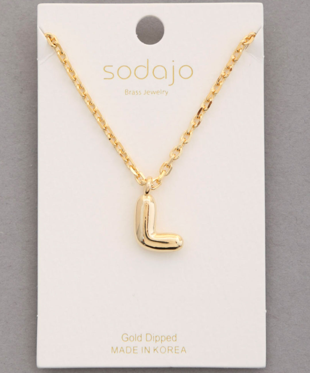 Balloon Initial Necklace In Gold - ShopSpoiled