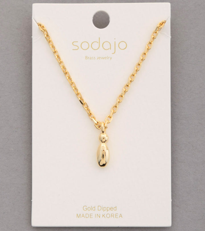 Balloon Initial Necklace In Gold - ShopSpoiled